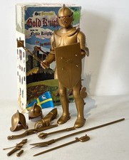 VINTAGE MARX TOYS SIR PERCIVAL GOLD KNIGHT NOBLE SERIES ACTION FIGURE BOXED 2081