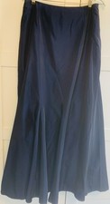 Vintage Kaliko Size 12  Maxi Skirt Navy Blue Victorian Steampunk Goth Gothic