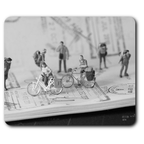 Rectangle mouse mat funny - rectangle, bw