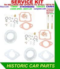 HILLMAN IMP SPORTS TC 1974-76 - SERVICE KIT + NEEDLE for Stromberg 125CD3 Carbs
