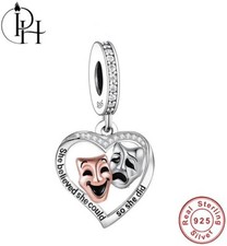 Drama Theatre Mask Charm 925