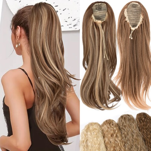 Drawstring ponytail clip - drawstring,