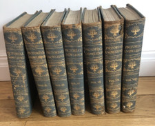 Newnes' Pictorial Knowledge, 7 Handsome Hardback Books Vintage 1936 No 5 Missing