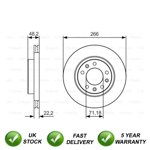 Brake disc front - disc, fits