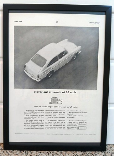Framed original classic car - framed,