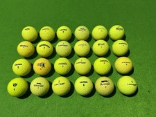24 QUALITY YELLOW GOLF BALLS -