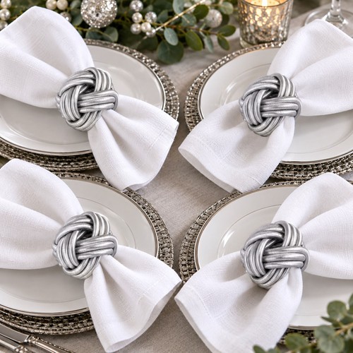 Large silver napkin rings - large,