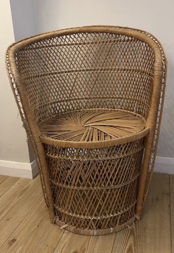 Vintage wicker peacock style - wicker,