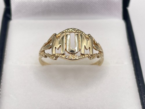 9ct gold hallmarked mum ring - gold,