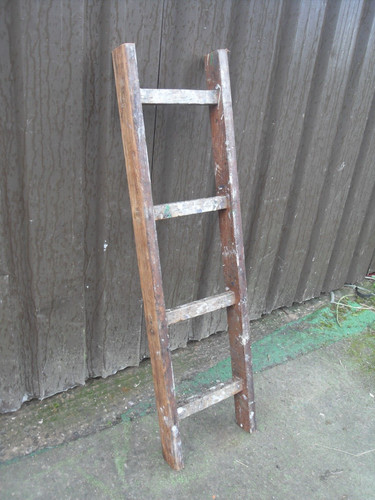 Pine wooden rung step - pine, 4