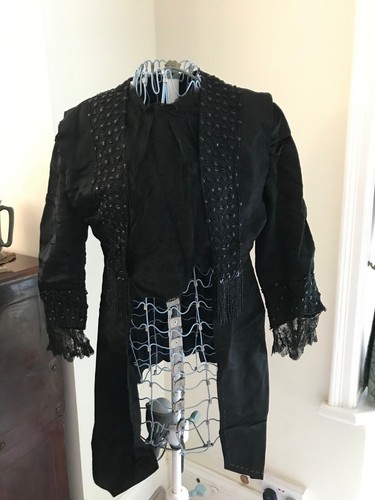 Black beaded evening jacket