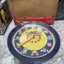 VINTAGE WALL CLOCK POKEMON MANGA POCKET MONSTER ZEON NINTENDO pikachu,charmander