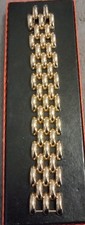 Vintage Rivo Swiss Made Panther Style Bracelet Gold Tone