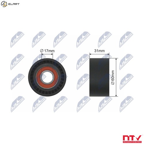 Deflectionguide pulley vribbed - deflectionguide,