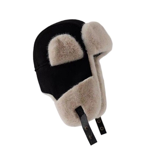 Men warm faux fur earflap - warm,