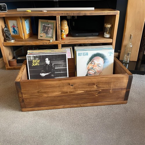 Vinyl record storage crate - vinyl,