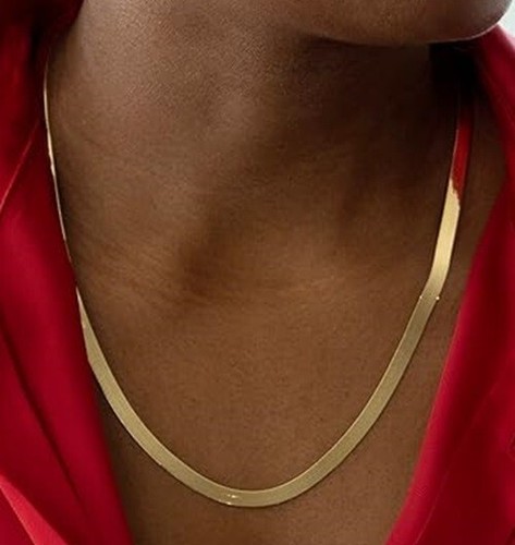 9ct yellow gold herringbone - yellow,