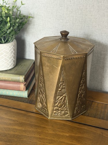 Vintage brass octagonal - vintage,