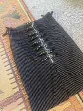 Tripp nyc Pinstripe Pencil Bondage Skirt