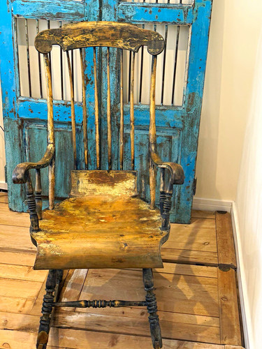 Antique rocking armchair - antique,