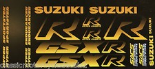 SUZUKI GSXR750 GSXR1100 HYPER RESTORATION DECAL SET BLACK/GOLD 1987