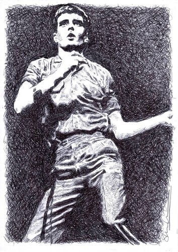 Original drawing ian curtis - original,