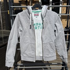 Women’s Grey Marl Rampant Sporting Zip Up Hoodie Size 10 in excellent condition