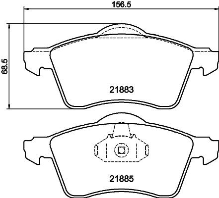 Don front brake - pad, fits