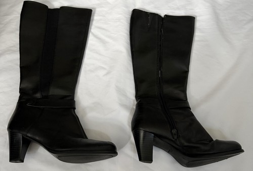Clarks black leather under - black,