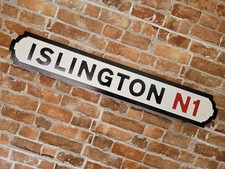 Islington Indoor Old Fashioned London Street Sign The Angel Finsbury Park