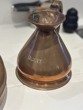 ANTIQUE 19th century Victorian copper 2 gallon measure haystack jug with stamp