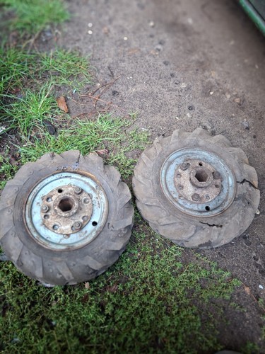 Old vintage rotovator wheels - old,