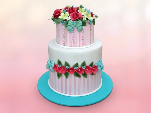 Stripe flower set 6pc - stripe,