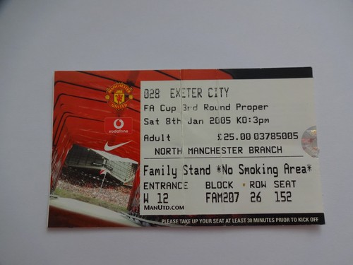 Ticket stub manchester - stub,