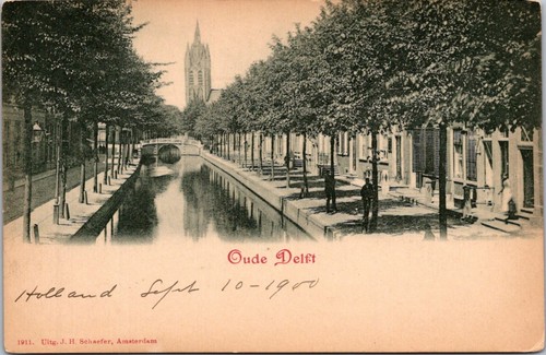 Vintage ppc oude delft - ppc,