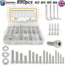890pcs M3-M6 Socket Cap Head