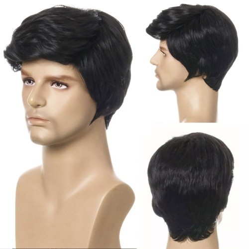 Wig short black male - wig, straight