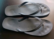 Used Black Womens Flip Flops