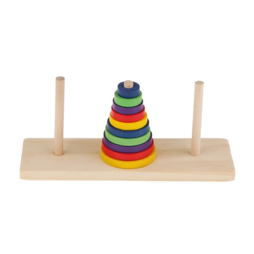Wooden tower hanoi toy - tower,