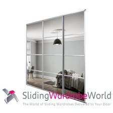 4 Panel Silver Framed Mirror