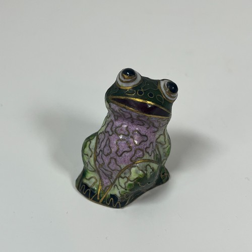 Vintage cloisonne frog - vintage,