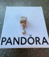 Pandora Silver Charm With Pearl Style Drop Stone