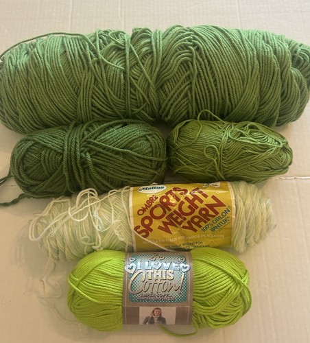 Vtg mixed yarn green ombré - vtg,