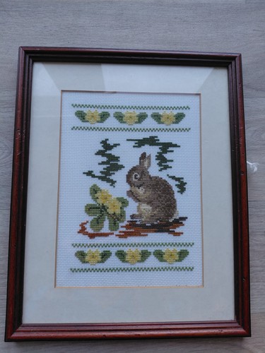 Vintage finished cross stitch - cross,