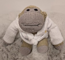 Pg Tips Monkey With White Dressing Gown Soft Toy Beanie Plush 6in rare vintage 