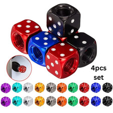 4pc Dice Tyre Valve Dust Caps
