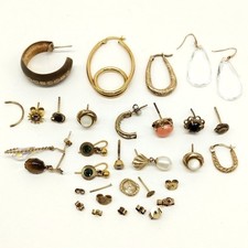 9ct Yellow Metal Scrap Earring Bundle Fine Jewellery Tested 14.78g Gold RMF31-LW