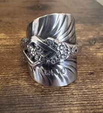Vintage Hallmark Silver Spoon Ring In Size Z
