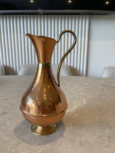 Vintage hammered copper jug - vintage,