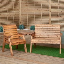 3 Seater Chunky Rustic Wooden